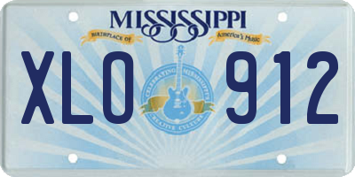 MS license plate XLO912