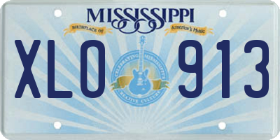 MS license plate XLO913
