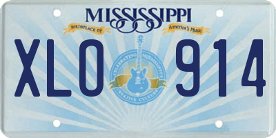 MS license plate XLO914
