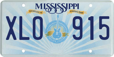 MS license plate XLO915