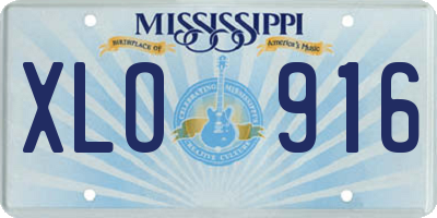 MS license plate XLO916