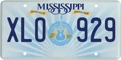 MS license plate XLO929