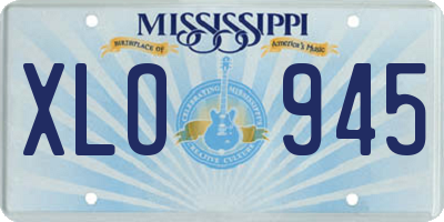 MS license plate XLO945