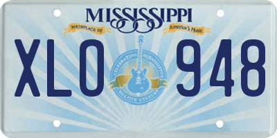 MS license plate XLO948