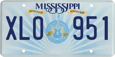 MS license plate XLO951