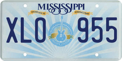 MS license plate XLO955