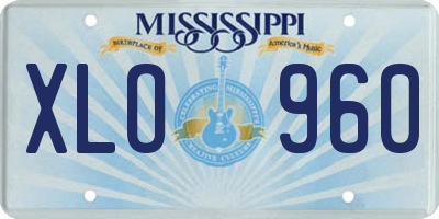 MS license plate XLO960