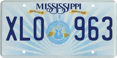 MS license plate XLO963