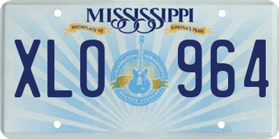 MS license plate XLO964