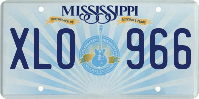 MS license plate XLO966