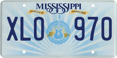 MS license plate XLO970