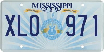 MS license plate XLO971