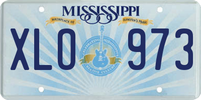 MS license plate XLO973