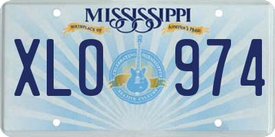 MS license plate XLO974