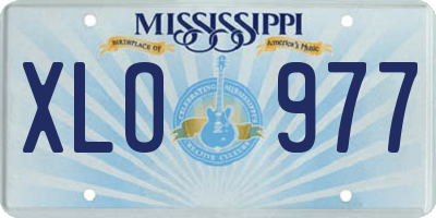 MS license plate XLO977