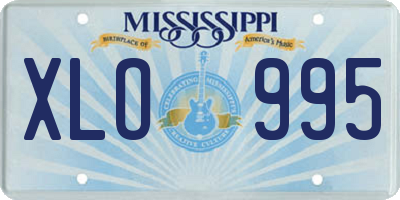 MS license plate XLO995