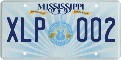 MS license plate XLP002