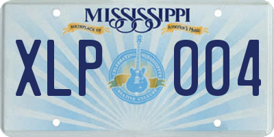 MS license plate XLP004
