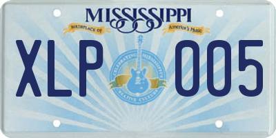 MS license plate XLP005