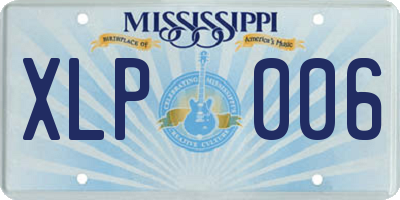 MS license plate XLP006