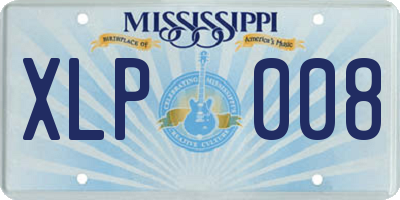 MS license plate XLP008