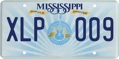 MS license plate XLP009