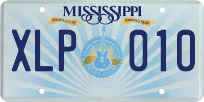 MS license plate XLP010