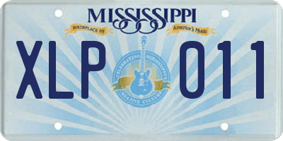 MS license plate XLP011