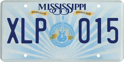 MS license plate XLP015