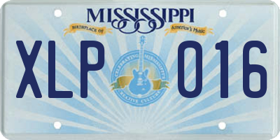 MS license plate XLP016