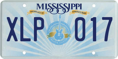 MS license plate XLP017