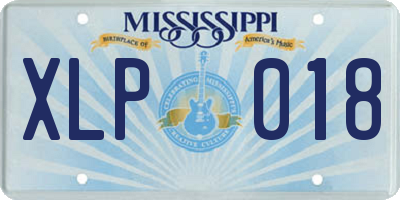 MS license plate XLP018