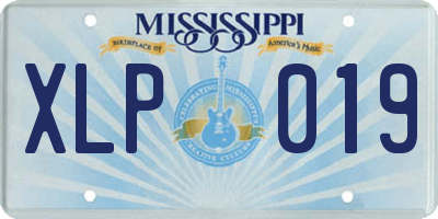 MS license plate XLP019