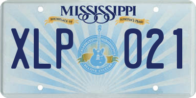MS license plate XLP021