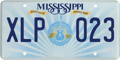 MS license plate XLP023