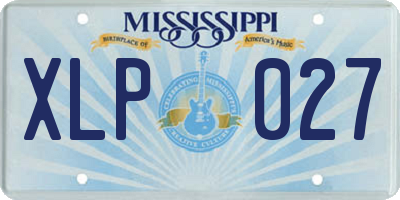 MS license plate XLP027