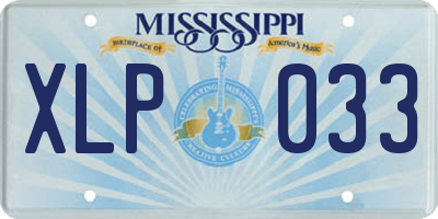 MS license plate XLP033