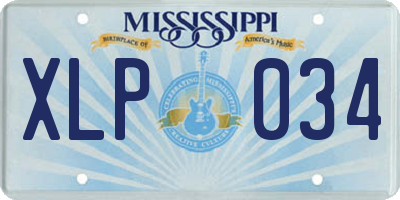 MS license plate XLP034