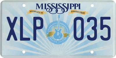 MS license plate XLP035