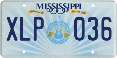 MS license plate XLP036