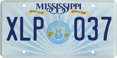 MS license plate XLP037