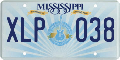 MS license plate XLP038