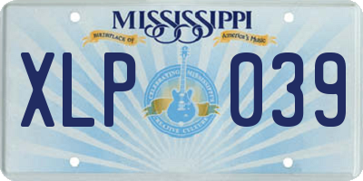 MS license plate XLP039
