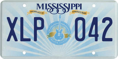 MS license plate XLP042