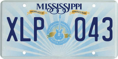 MS license plate XLP043