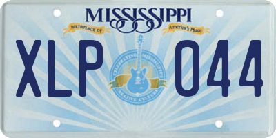 MS license plate XLP044