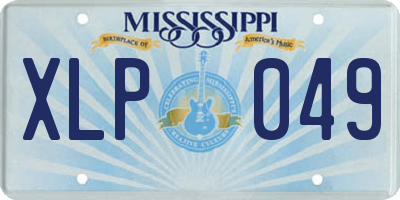 MS license plate XLP049