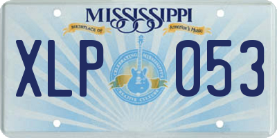 MS license plate XLP053