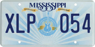 MS license plate XLP054