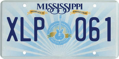 MS license plate XLP061